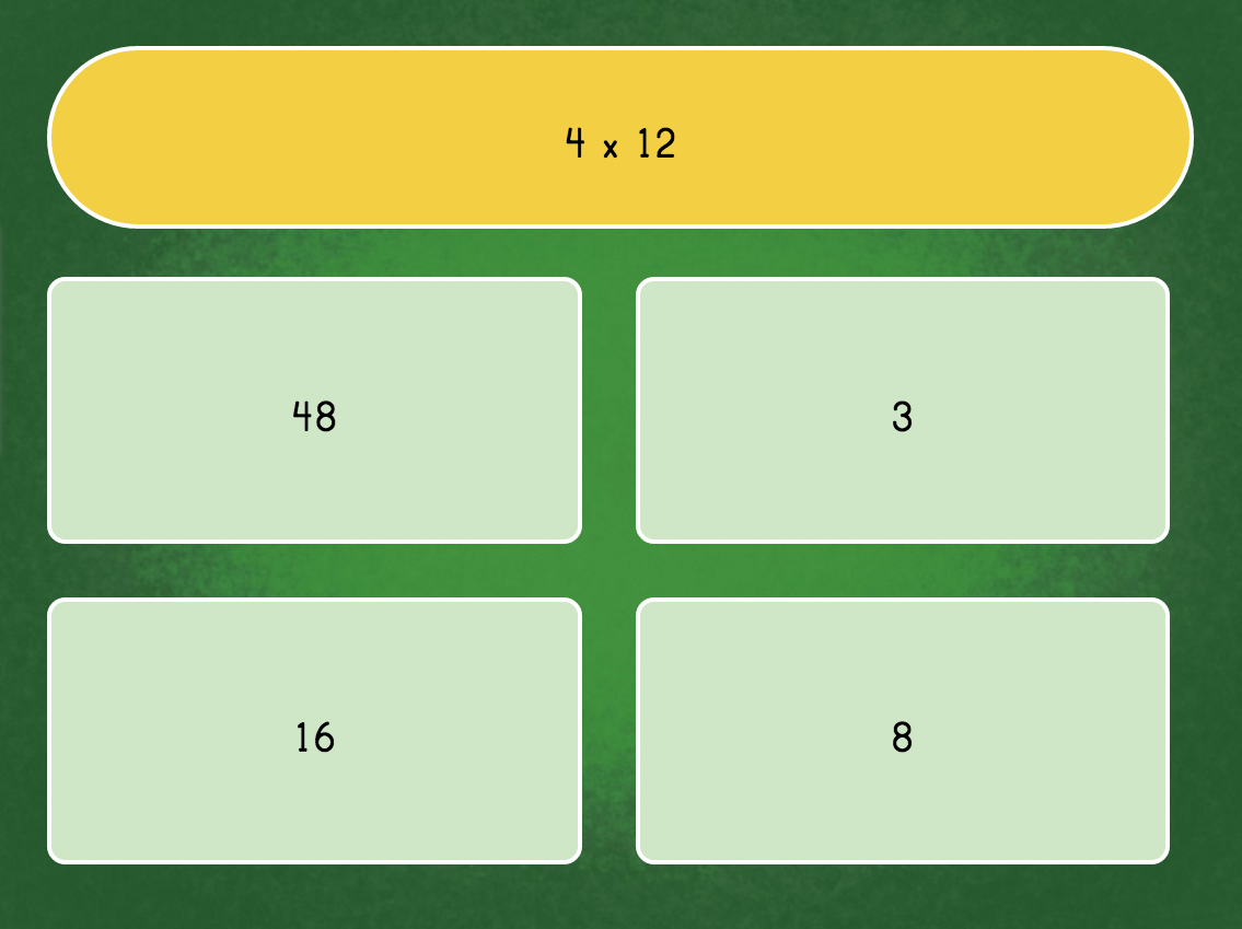 Multiply by 4: Quiz