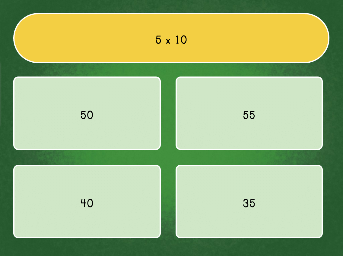 Multiply by 5: Quiz