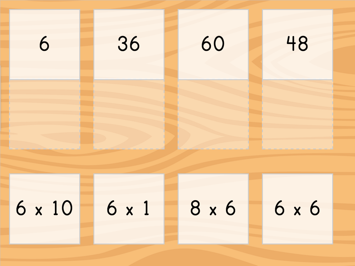Multiply by 6: Matching