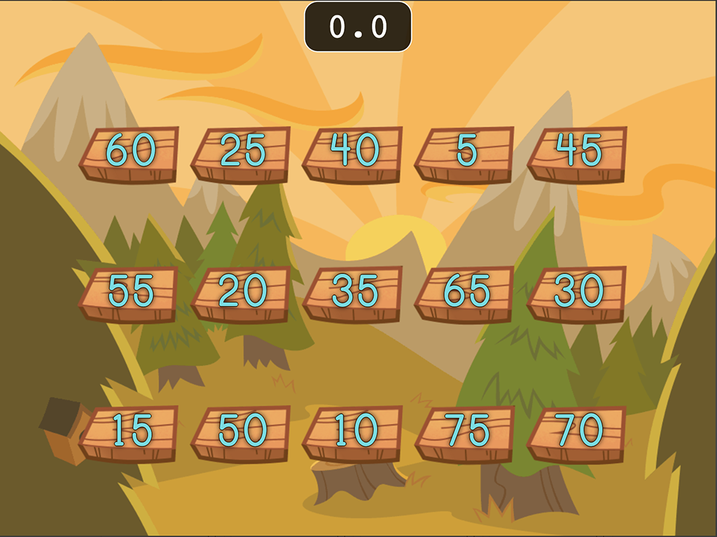 Number Chop: Skip Counting by 5 (Game 2)