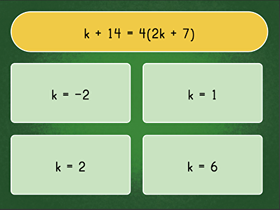 Quiz: Solving Multi-Step Equations large image