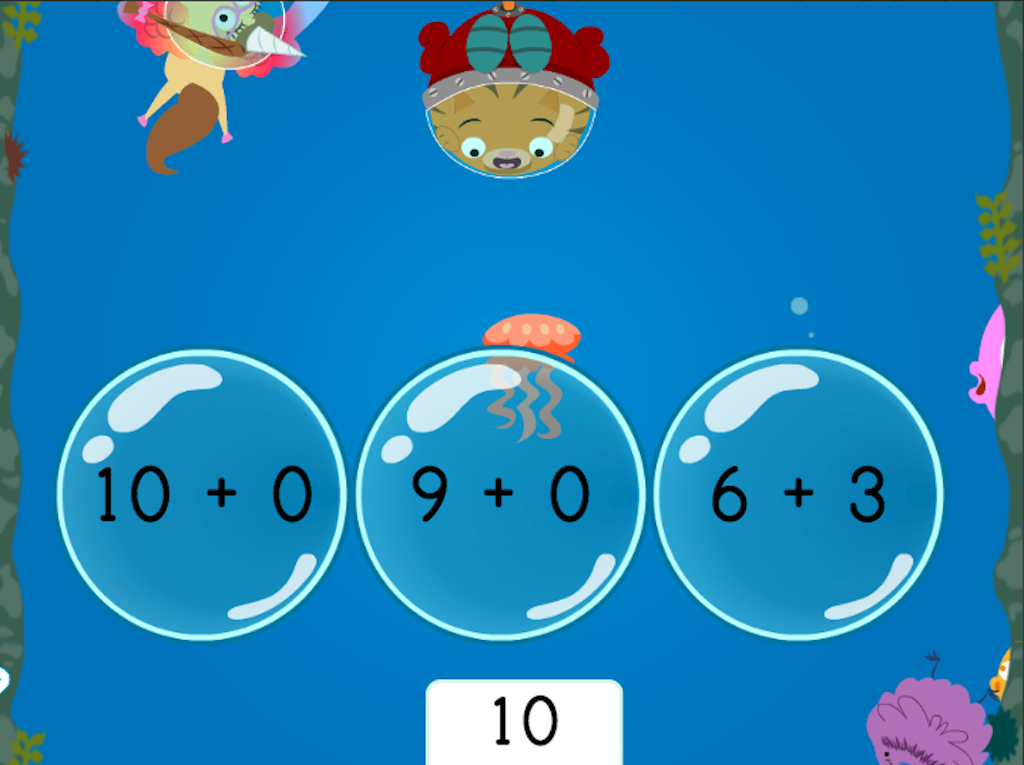 Treasure Diving: Compose Numbers to Make 10 (Game 3)