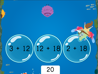 Treasure Diving: Compose Numbers to Make 20 (Game 3) large image