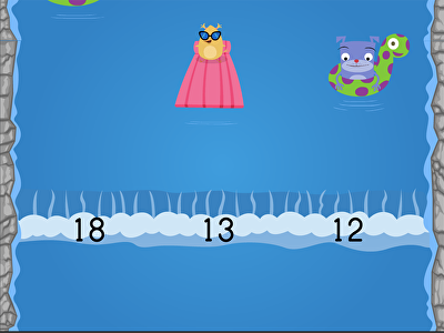 Water Rafting: Compare Numbers 0-20 large image