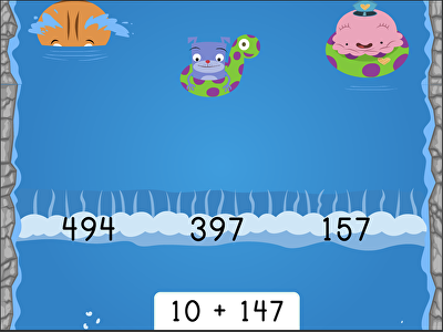 Water Rafting: Finding 10 More Three-Digit Addition large image