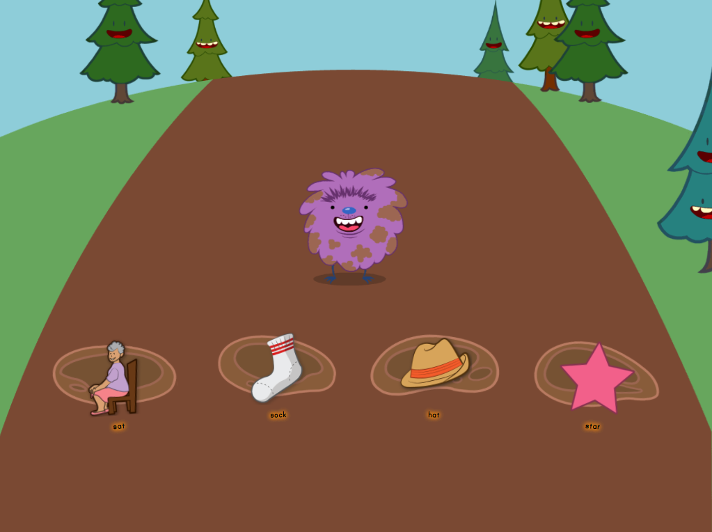 Word Family Hopper: -at