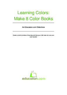 Learning Colors Booklet
