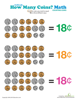 2nd Grade How Many Coins