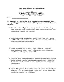 Counting Money Word Problems