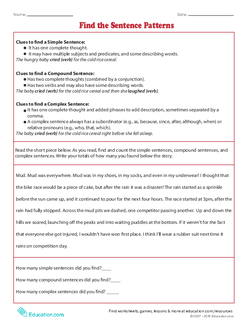 Find the Sentence Patterns
