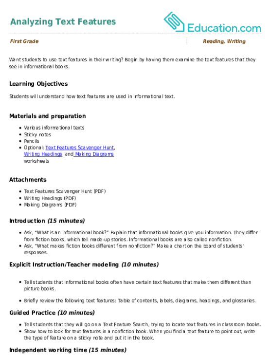 Analyzing Text Features
