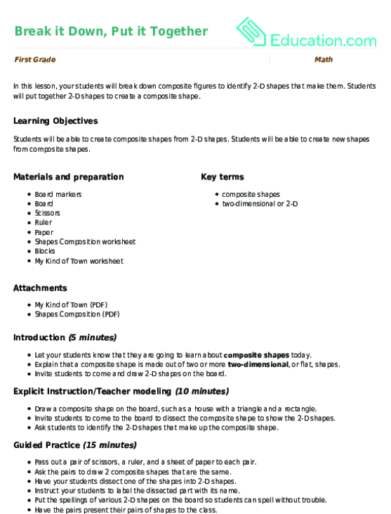 Break it Down, Put it Together