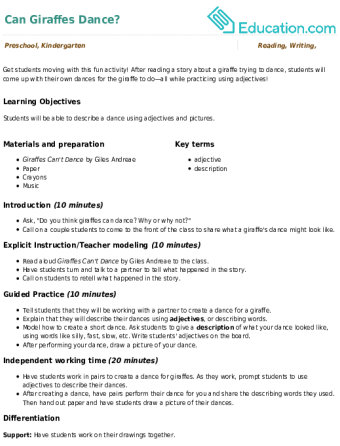 Can Giraffes Dance? large image