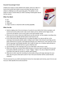 Sound Scavenger Hunt