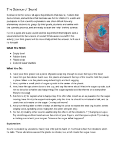 The Science of Sound