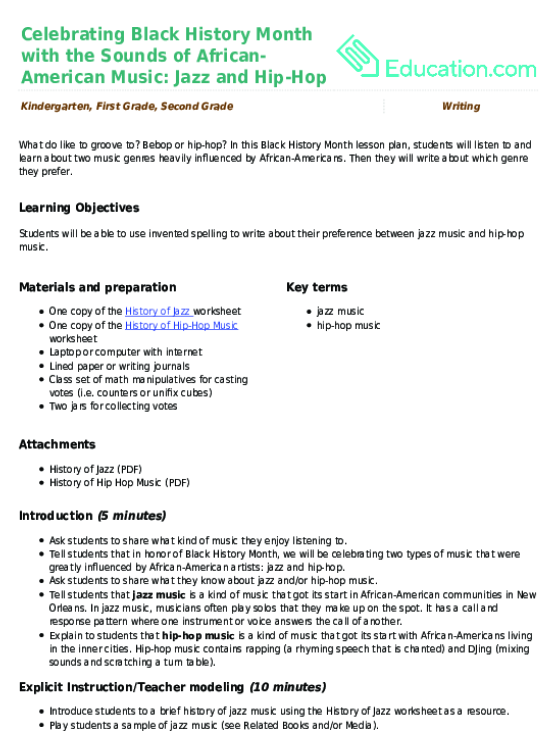 Celebrating Black History Month with the Sounds of African-American Music: Jazz and Hip-Hop