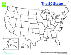 Map the States: State Abbreviations