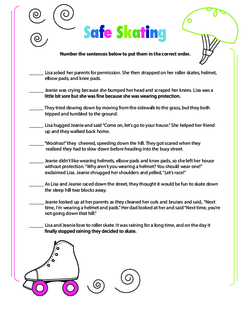 Story Sequencing: Roller Skating