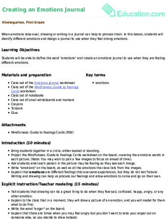 Creating an Emotions Journal large image