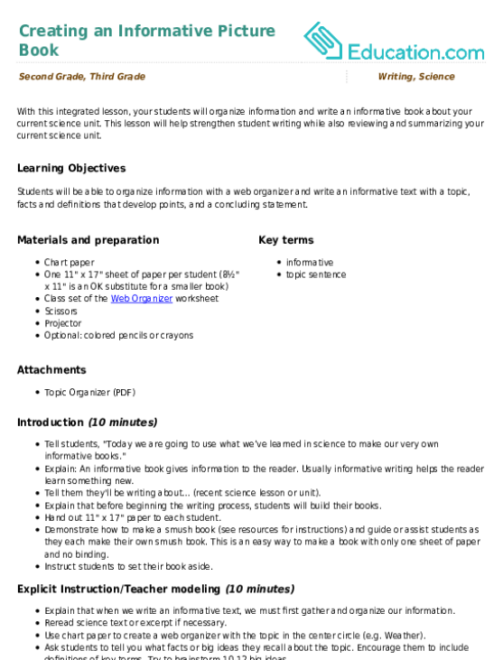 Creating an Informative Picture Book