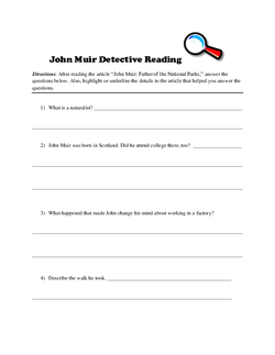 John Muir Detective Reading