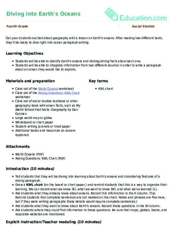 Diving into Earth's Oceans