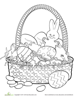 Easter Basket Coloring Sheet