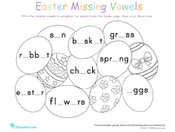 Easter Alphabet: Vowels