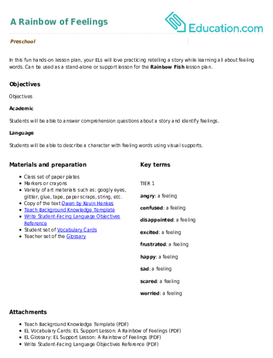 A Rainbow of Feelings