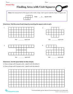 Finding Area with Unit Squares
