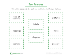 Text Features Matching Cards