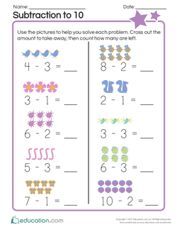 Subtraction to 10