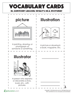 Vocabulary Cards: What's in a Picture?