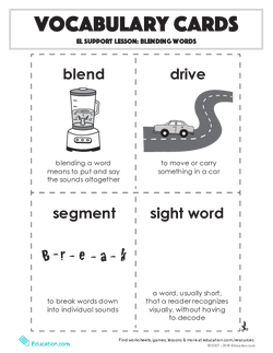 Vocabulary Cards: Blending Words