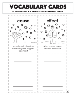 Vocabulary Cards: Create Cause and Effect Skits!