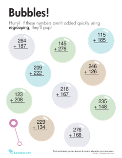 Bubbles: Three-Digit Addition