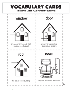 Vocabulary Cards: Describing Our Homes