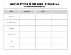 Glossary: Discovering Nonfiction Details