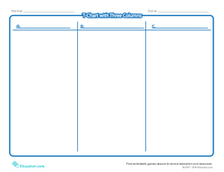 T-Chart with Three Columns