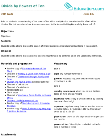Divide by Powers of Ten large image
