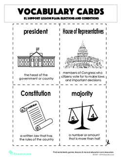 Vocabulary Cards: Elections and Conditions