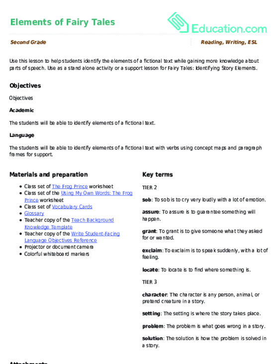 Elements of Fairy Tales