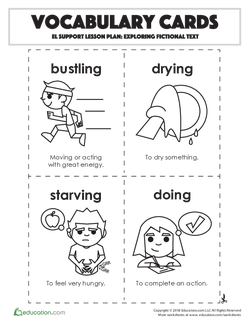 Vocabulary Cards: Exploring Fictional Text