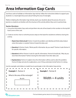 Area Information Gap Cards