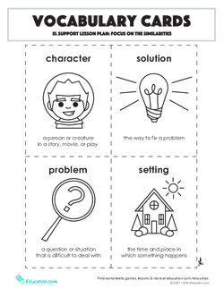 Vocabulary Cards: Focus on the Similarities