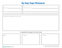 Main Topic Worksheet
