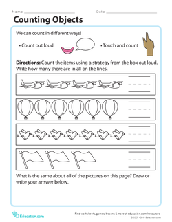 Counting Objects Worksheet