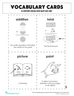 Vocabulary Cards: How Many Did I See?