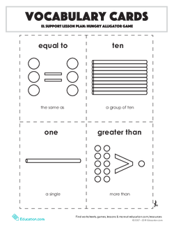 Vocabulary Cards: Hungry Alligator Game