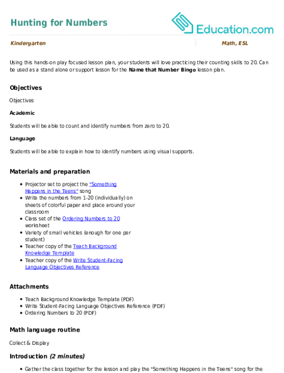 K.CC.B.5 Lesson Plans - Common Core Math